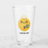 Fluitend Gezicht met Lachende Ogen Glas (Achterkant)