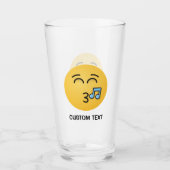 Fluitend Gezicht met Lachende Ogen Glas (Voorkant)