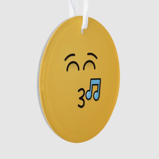 Fluitend gezicht met lachende ogen Ornament (voorkant)