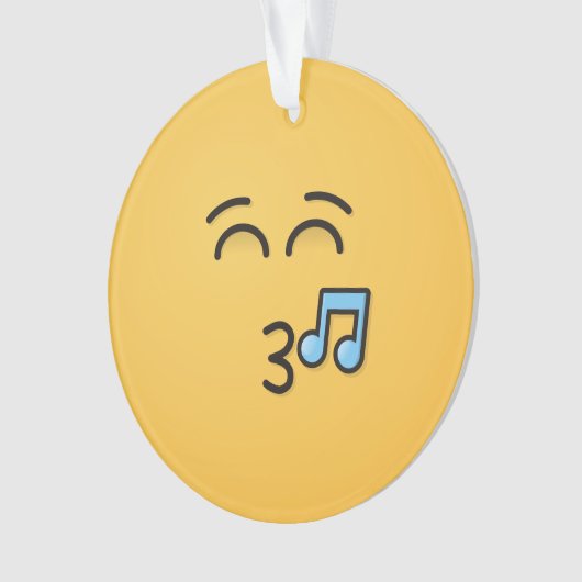 Fluitend gezicht met lachende ogen Ornament (voorkant)