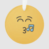 Fluitend gezicht met lachende ogen Ornament (voorkant)