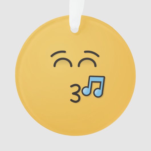 Fluitend gezicht met lachende ogen Ornament (voorkant)