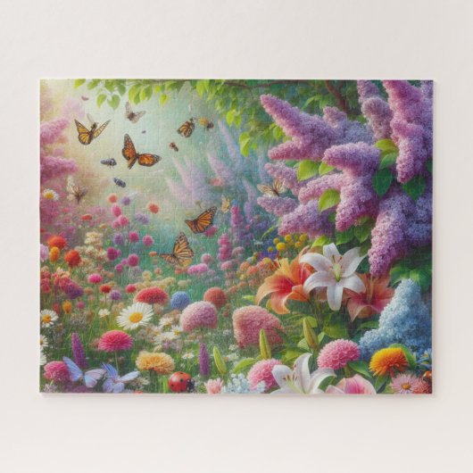 Fluitende bloem legpuzzel (Horizontaal)