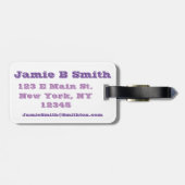 Fluitende Floral () Bagagelabel (Achterkant horizontaal)