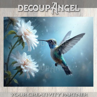 Fluitende Kolibrie Decoupage Tissuepapier