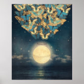 Fluitende Moonrise Poster (Voorkant)