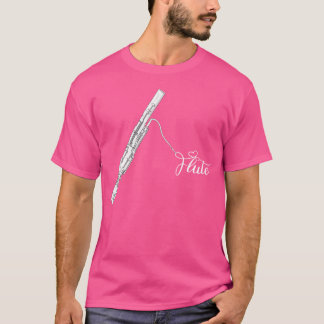Fluitist fluitspeler muziekinstrument fluitmuziek t-shirt