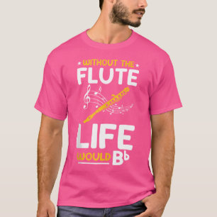 Fluitist Shirt Muzikant geeft Muziekinstrument cad