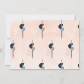 Fluitrecital Abstract Roze en Marineblauw Goud Kaart (Achterkant)