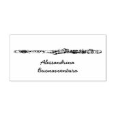 Fluitschets met  naam 	rubberstempel (Afrduk)