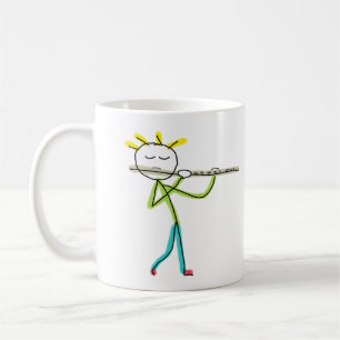 Fluitspelende Stickman Koffiemok