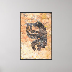 Fluitspeler Beer Canvas Afdruk
