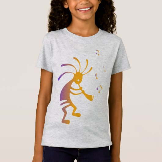Fluitspeler Muziek Kokopelli T-shirt (Voorkant)