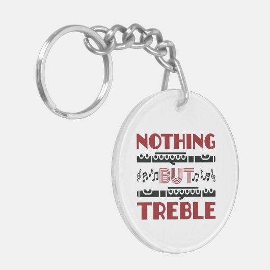 Fluitspeler niets anders dan Treble Sleutelhanger (Voorkant Links)