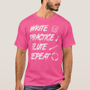 fluitspeler-recorder met aanhalingsteken t-shirt