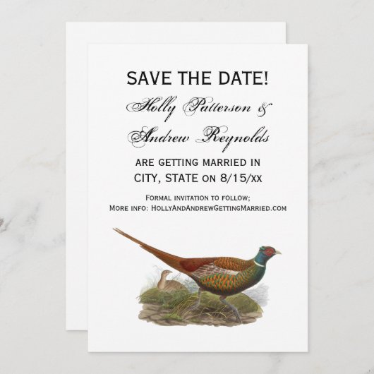 fluitvormingskleur save the date (Voorkant / Achterkant)