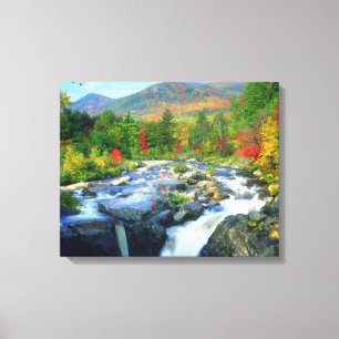 Flume Herfsten Adirondack Mountains Canvas Afdruk