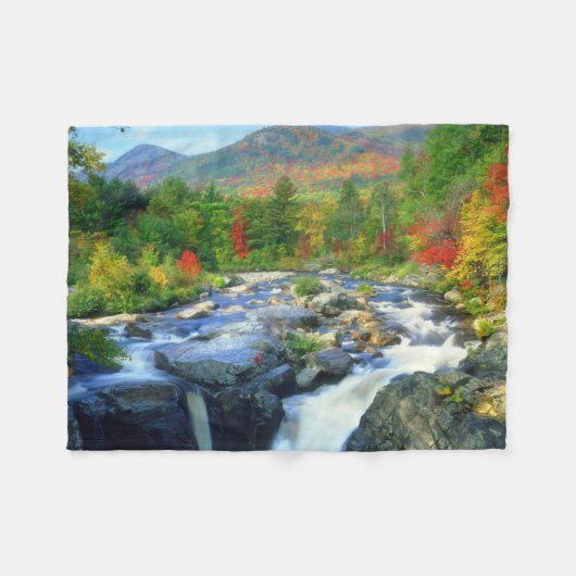 Flume Herfsten | Adirondack Mountains Fleece Deken (Voorkant (Horizontaal))