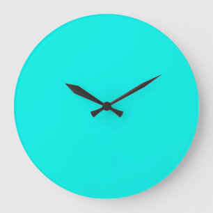 Fluorescent Aqua Blauwgroen Turquoise Blue op maat Grote Klok