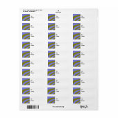 Fluorescent Clouds Custom Gift Labels (Full Sheet)