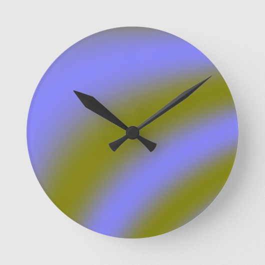 Fluorescent Clouds Wall Clock Ronde Klok (Voorkant)