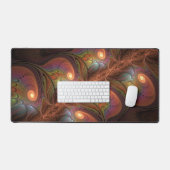 Fluorescent coloré Abstrait Trippy Brown Fractal (Clavier et souris)