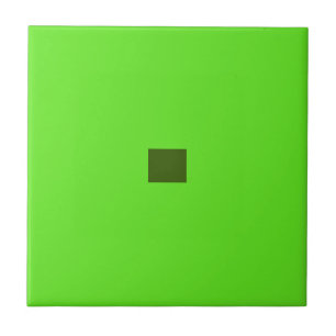 Fluorescent Green Ceramic Tile Tegeltje