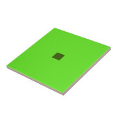 Fluorescent Green Ceramic Tile Tegeltje (Zijkant)