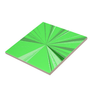 Fluorescent Green Vanisch Point Ceramic Tile Tegeltje