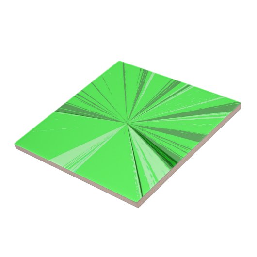 Fluorescent Green Vanisch Point Ceramic Tile Tegeltje (Zijkant)