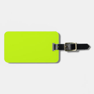 Fluorescent Lime Green Neon Yellow Personated Bagagelabel