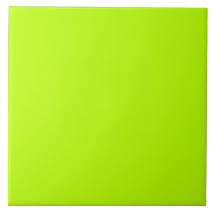Fluorescent Lime Green Neon Yellow Personated Tegeltje