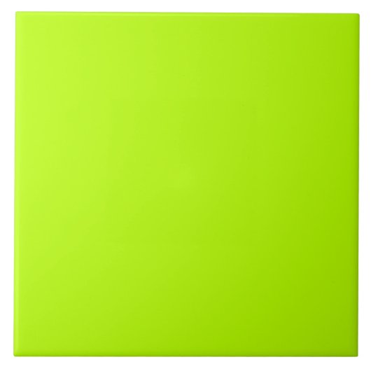 Fluorescent Lime Green Neon Yellow Personated Tegeltje (Voorkant)
