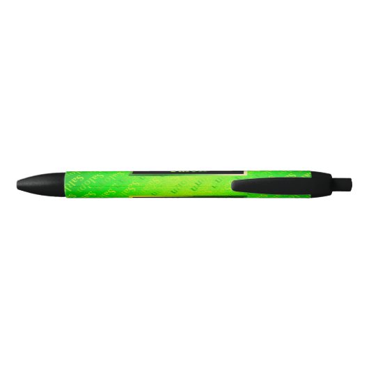 Fluorescent Neon Elegant Blauwe Inkt Pen (Achterkant)