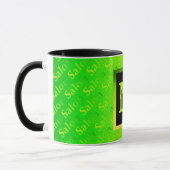 Fluorescent Neon Elegant Monogramed Mok (Links)