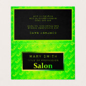 Fluorescent Neon Elegant Visitekaartjes (Buitenkant ongevouwen)