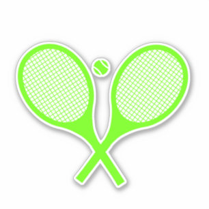 Fluorescent Neon Green Tennis Racquets Ball Sticker