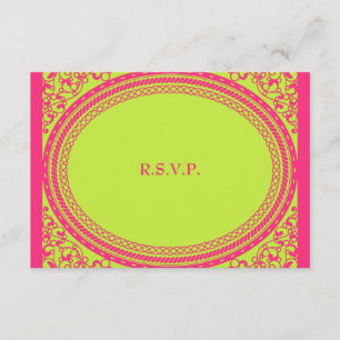 Fluorescent/Neon Wedding Reception RSVP