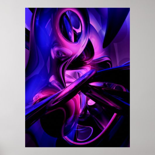 Fluorescent Passions Abstract Poster (Voorkant)