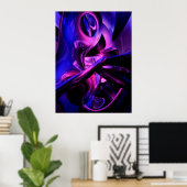 Fluorescent Passions Abstract Poster (Thuiskantoor)