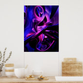 Fluorescent Passions Abstract Poster (Keuken)