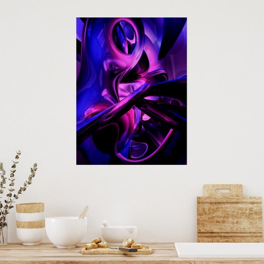 Fluorescent Passions Abstract Poster (Keuken)