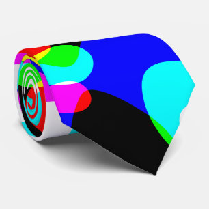 Fluorescent Retro Neon Plasma Blobs Stropdas