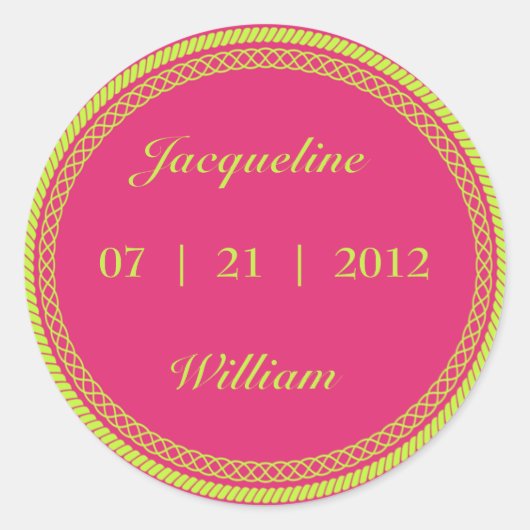 Fluorescent rose chaud et vert citron / Étiquettes (Devant)