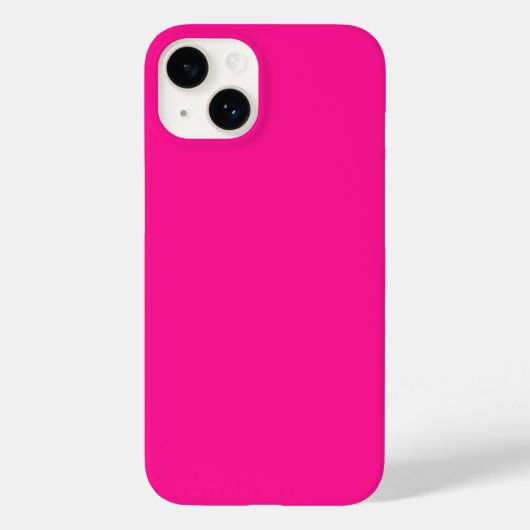 Fluorescent roze iPhone 14 Hoesje (Achterkant)