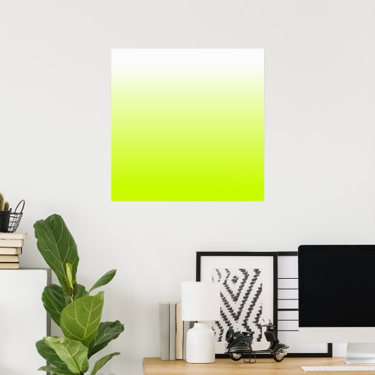 Fluorescent Yellow Gradient Poster (Thuiskantoor)