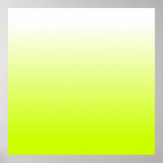 Fluorescent Yellow Gradient Poster