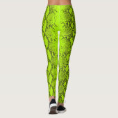 Fluorescent Yellow Snake Skin Leggings (Achterkant)