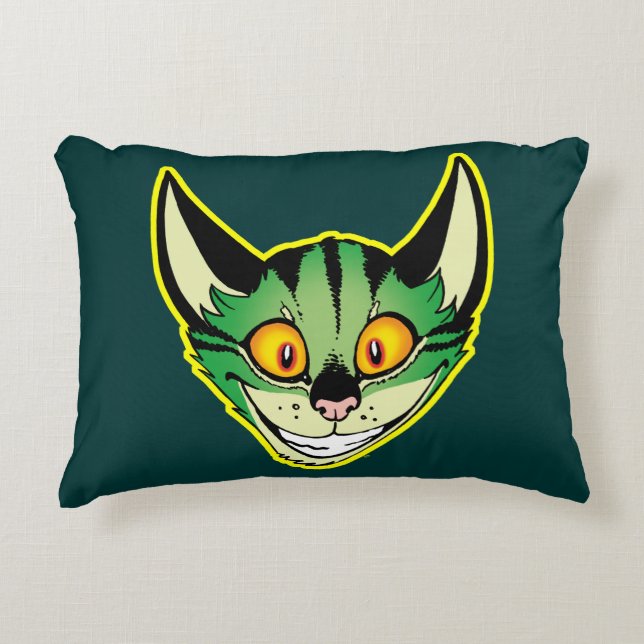 Fluorescente Cartoon Cat Accent Pillow Kussen (Voorkant)