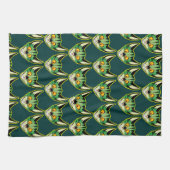 Fluorescente Cartoon Cat Kitchen Towel Theedoek (Horizontaal)